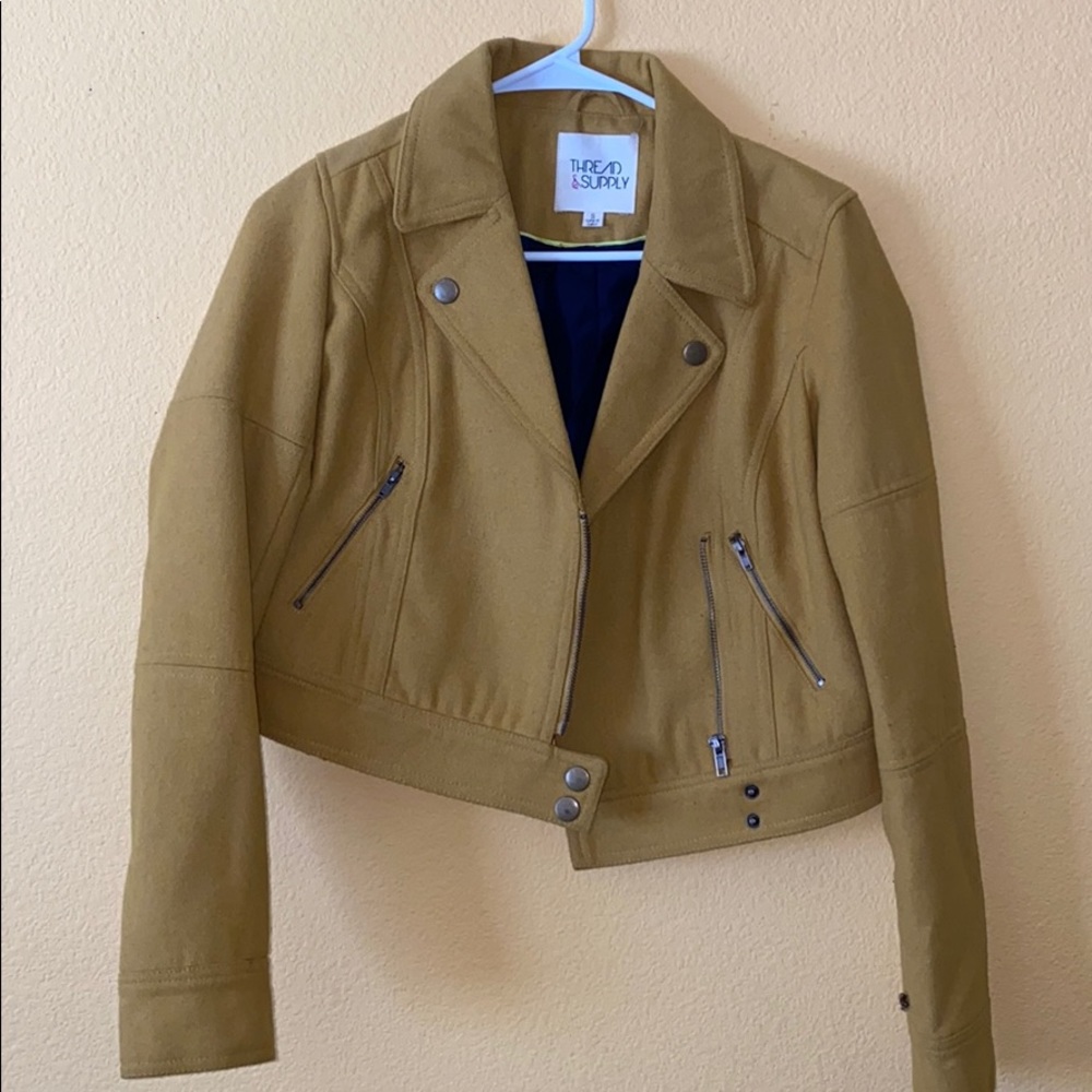 Mustard Yellow Biker Jacket